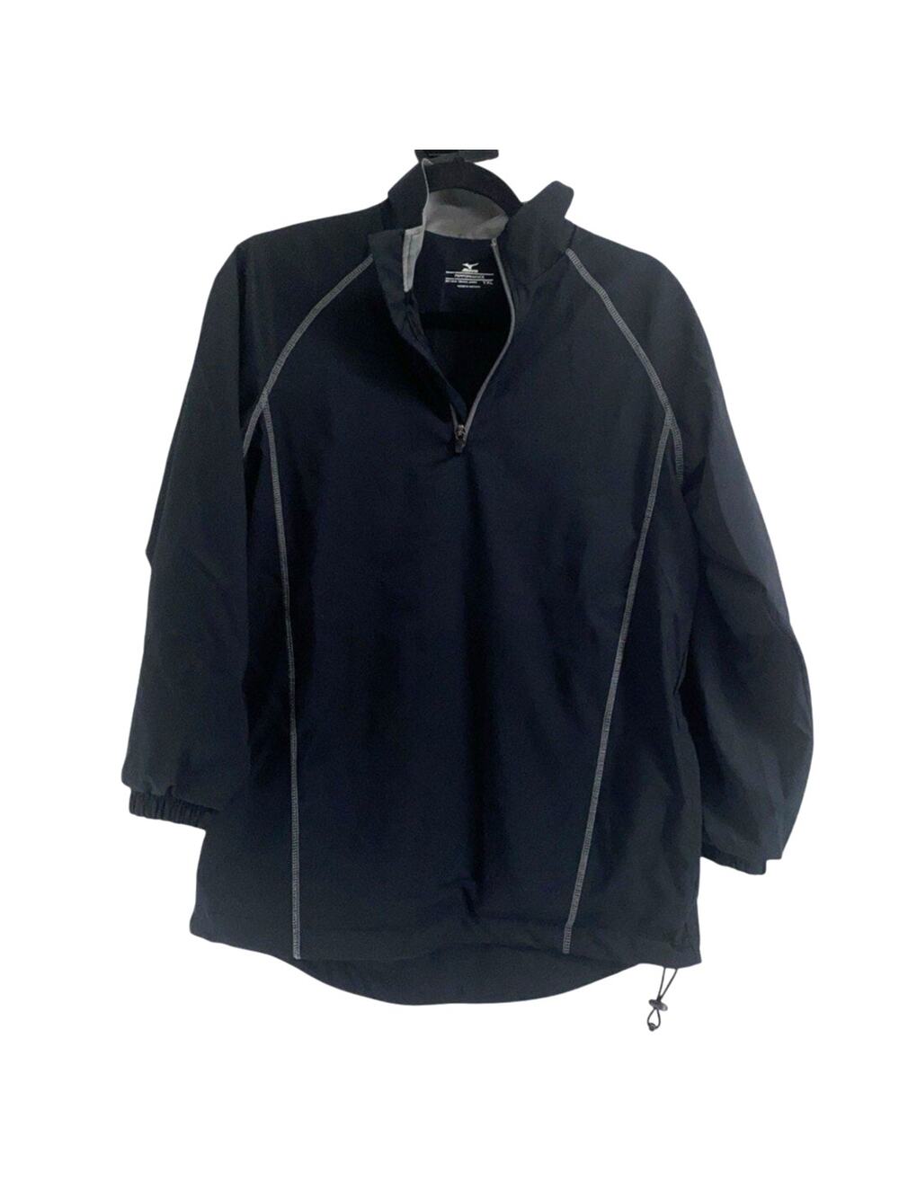 Mizuno Youth XL Black 1/4 Zip Windbreaker/Warm up Long sleeve